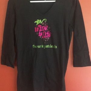 Rhinestone Wine Shirt